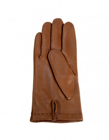 Men's Glove with Piqué Seam and Wool...