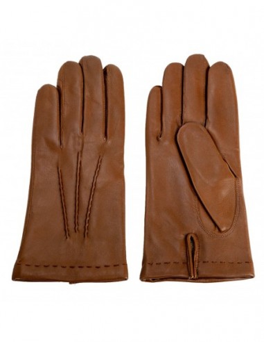 Men's Glove with Piqué Seam and Wool...